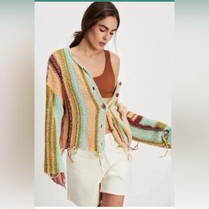 FREE PEOPLE Baja Cardi size large